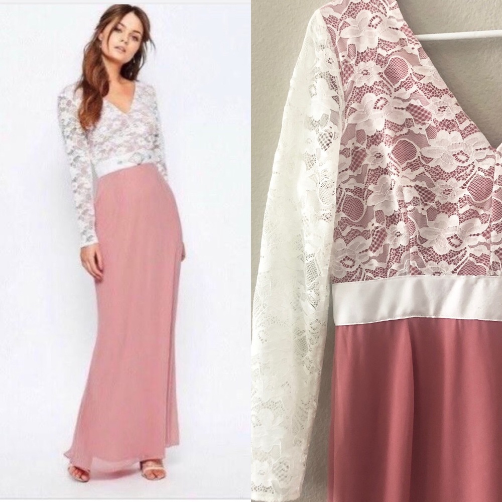 Elise Ryan blush maxi dress